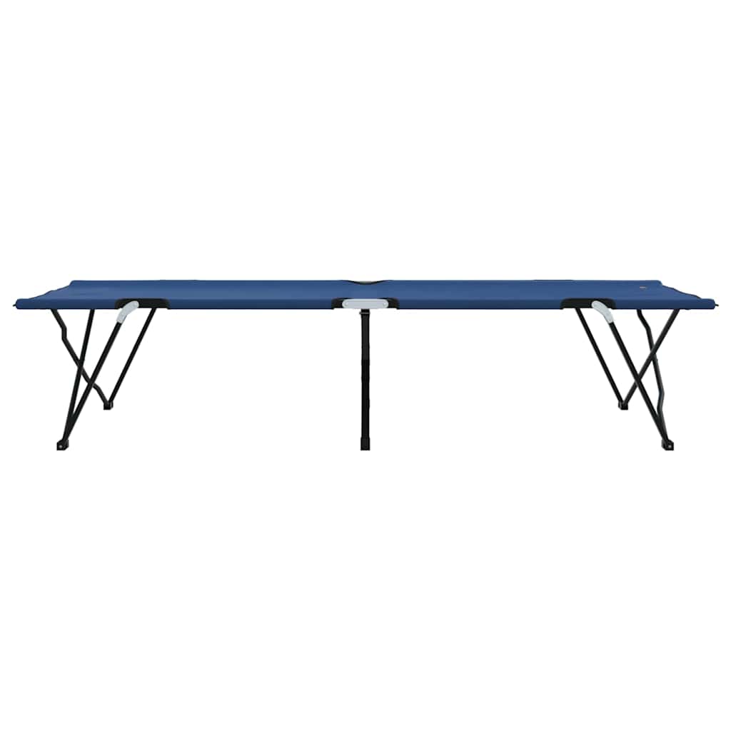 Opvouwbaar Camping Bed 2 pcs Blauw 206 x 76 x 74 cm is nu te koop bij PeponiXL, paradijselijk wonen!
