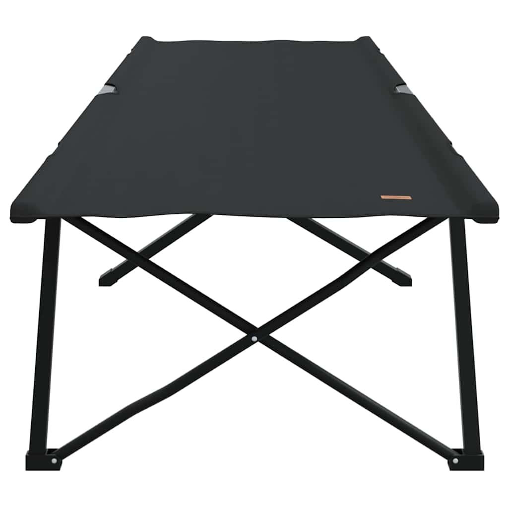 Opvouwbaar Camping Bed 2 pcs Zwart 206 x 76 x 74 cm is nu te koop bij PeponiXL, paradijselijk wonen!