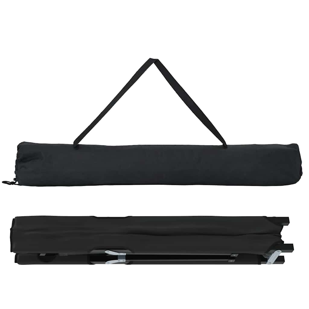 Opvouwbaar Camping Bed 2 pcs Zwart 206 x 76 x 74 cm is nu te koop bij PeponiXL, paradijselijk wonen!
