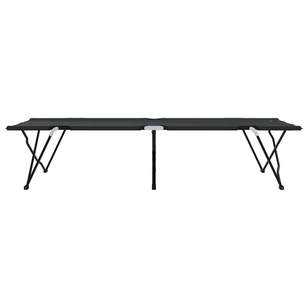 Opvouwbaar Camping Bed 2 pcs Zwart 206 x 76 x 74 cm is nu te koop bij PeponiXL, paradijselijk wonen!