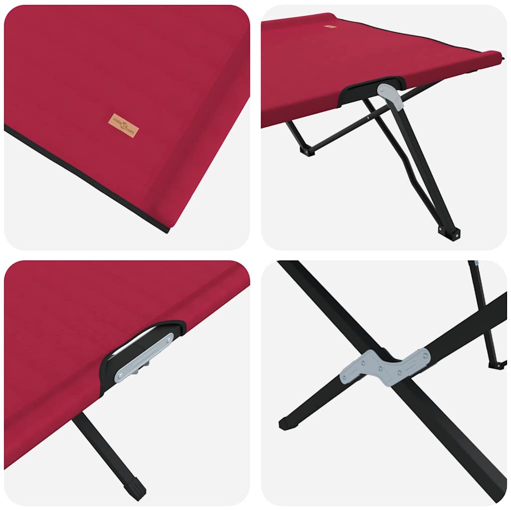 Opvouwbaar Camping Bed 2 pcs Rood 206 x 76 x 74 cm is nu te koop bij PeponiXL, paradijselijk wonen!