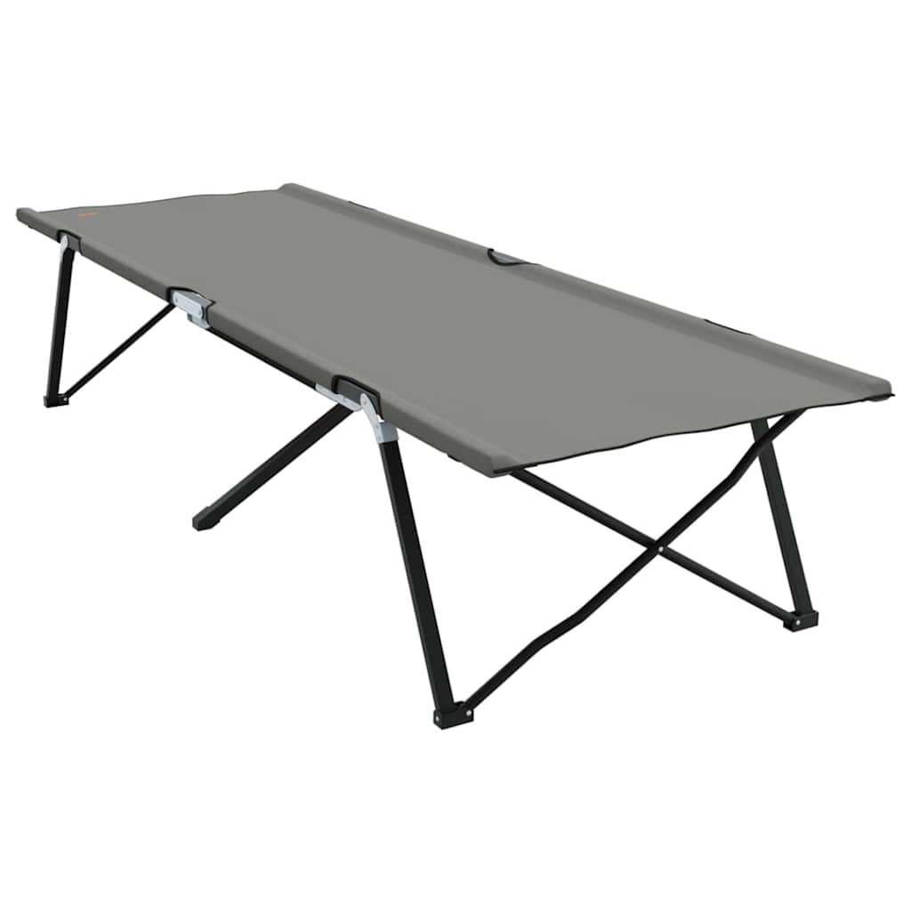 Opvouwbaar Camping Bed 2 pcs Grijs 206 x 76 x 74 cm is nu te koop bij PeponiXL, paradijselijk wonen!