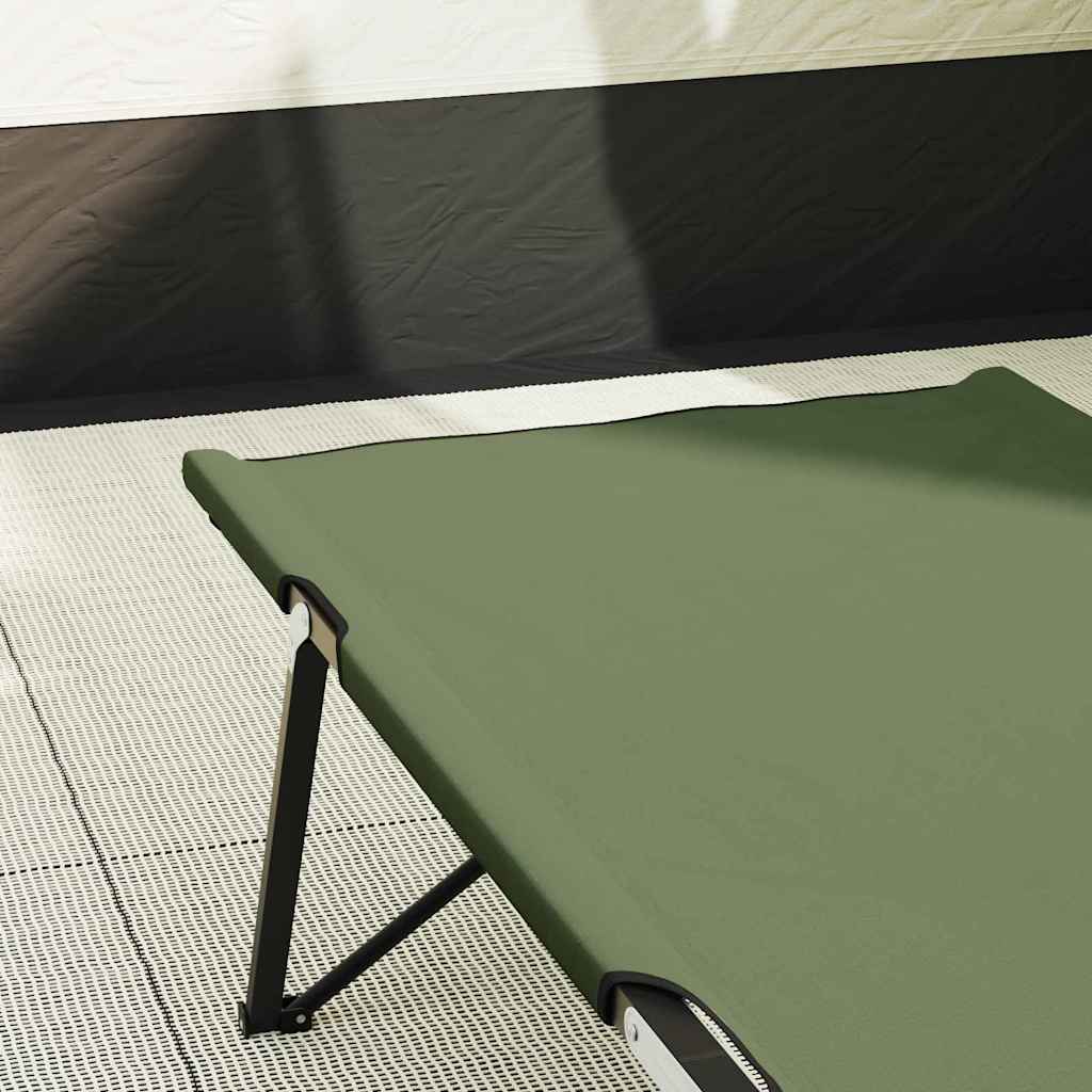 Opvouwbaar Camping Bed 2 pcs Groen 206 x 76 x 74 cm is nu te koop bij PeponiXL, paradijselijk wonen!