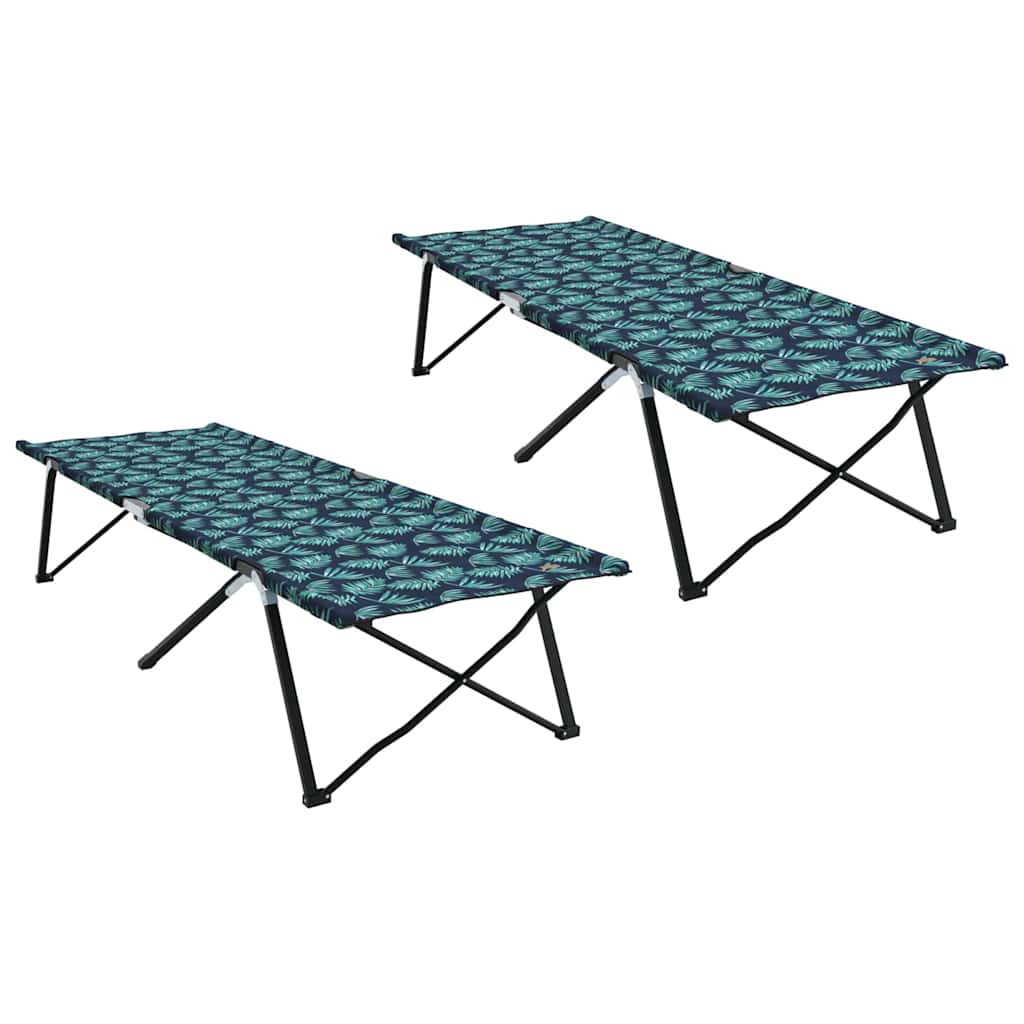 Opvouwbaar Camping Bed Blad 2 pcs Bossen 206 x 76 x 74 cm is nu te koop bij PeponiXL, paradijselijk wonen!
