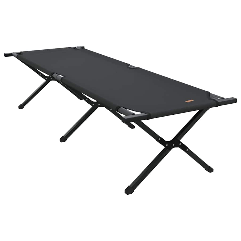 Opvouwbaar Camping Bed Zwart 193 x 69 x 45 cm Oxford stof is nu te koop bij PeponiXL, paradijselijk wonen!