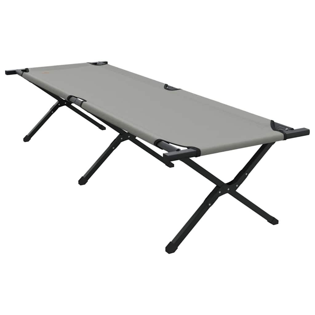 Opvouwbaar Camping Bed Grijs 193 x 69 x 45 cm Oxford stof is nu te koop bij PeponiXL, paradijselijk wonen!