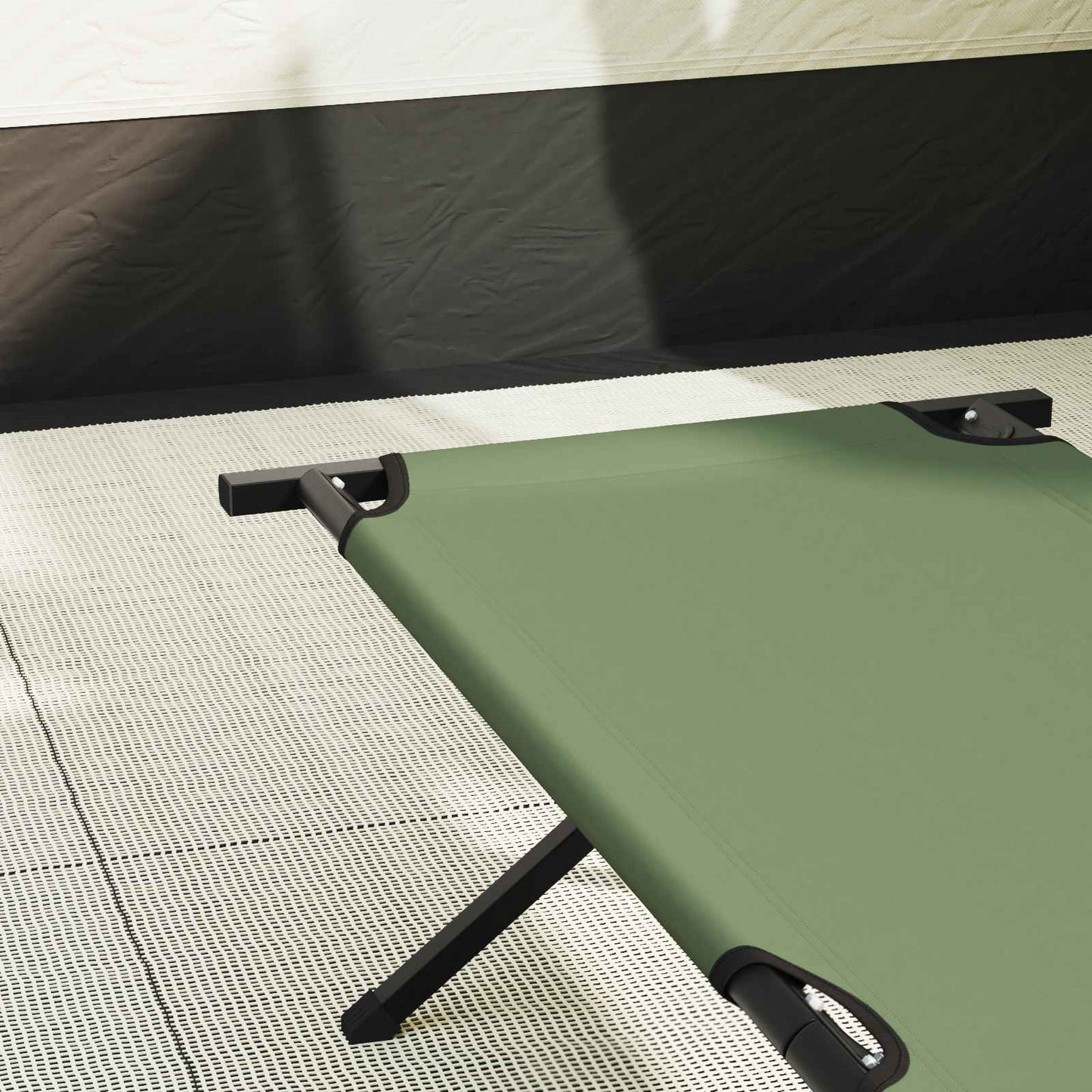 Opvouwbaar Camping Bed Groen 193 x 69 x 45 cm Oxford stof is nu te koop bij PeponiXL, paradijselijk wonen!