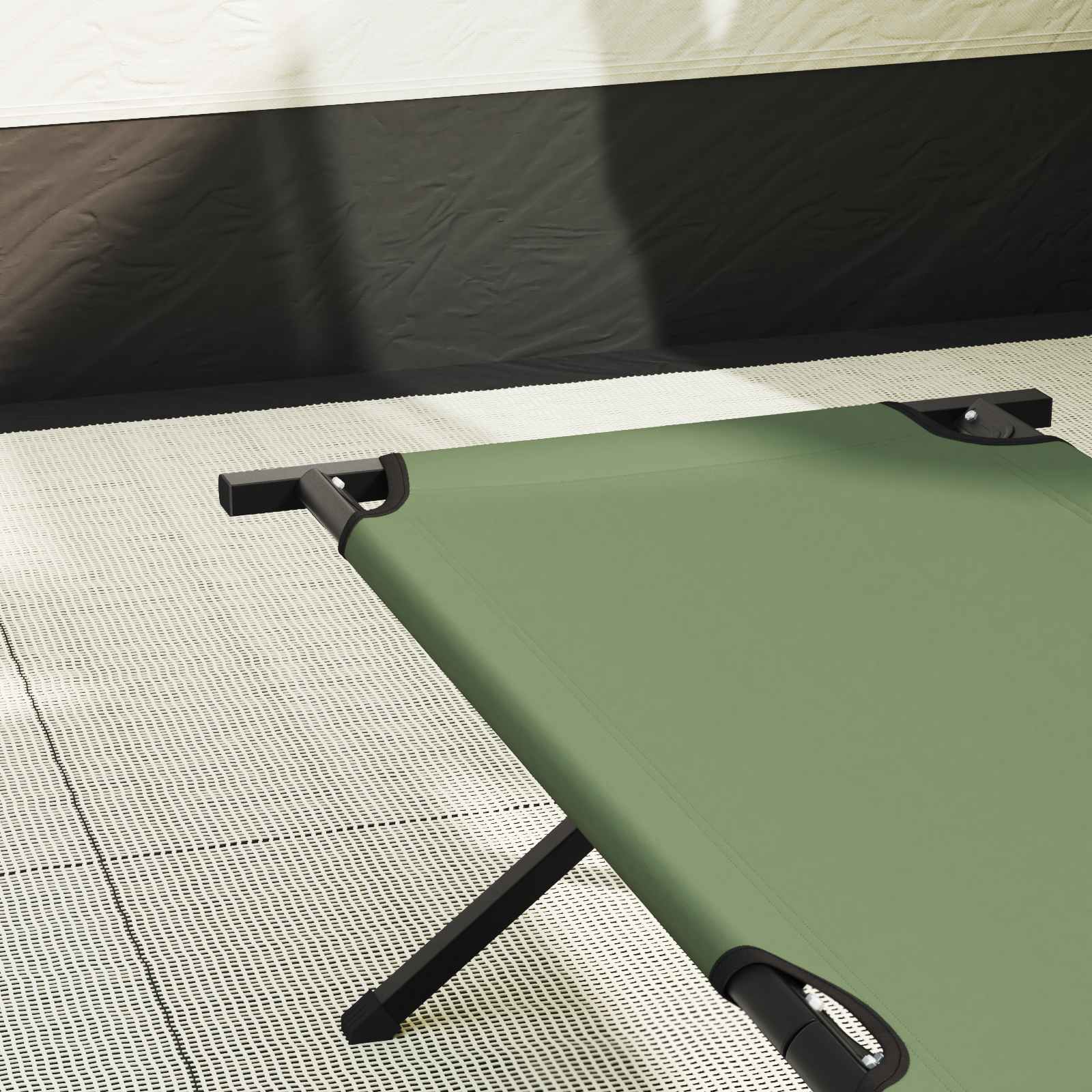 Opvouwbaar Camping Bed Groen 193 x 69 x 45 cm Oxford stof is nu te koop bij PeponiXL, paradijselijk wonen!