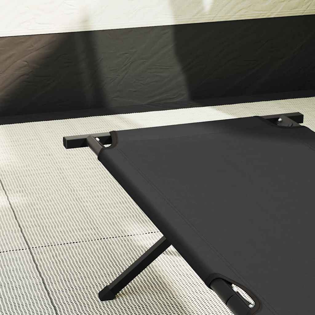 Opvouwbaar Camping Bed 2 pcs Zwart 193 x 69 x 45 cm Oxford stof is nu te koop bij PeponiXL, paradijselijk wonen!