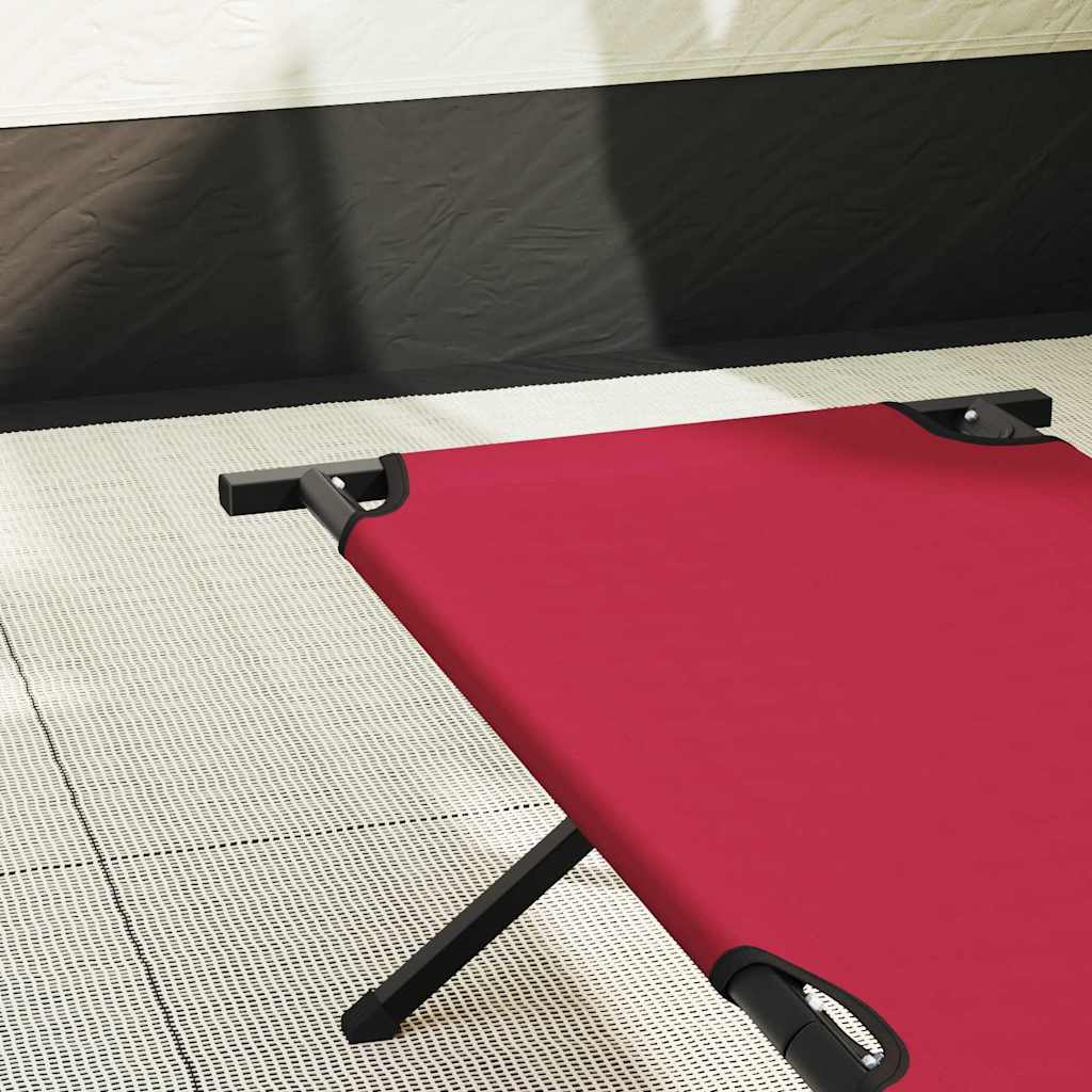 Opvouwbaar Camping Bed 2 pcs Rood 193 x 69 x 45 cm Oxford stof is nu te koop bij PeponiXL, paradijselijk wonen!