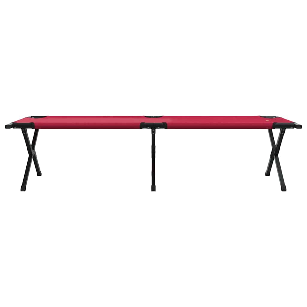 Opvouwbaar Camping Bed 2 pcs Rood 193 x 69 x 45 cm Oxford stof is nu te koop bij PeponiXL, paradijselijk wonen!