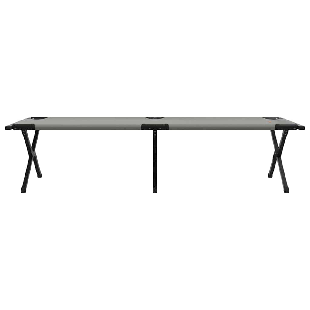 Opvouwbaar Camping Bed 2 pcs Grijs 193 x 69 x 45 cm Oxford stof is nu te koop bij PeponiXL, paradijselijk wonen!