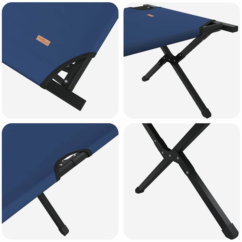 Opvouwbaar Camping Bed Blauw 210 x 80 x 46 cm Oxford stof is nu te koop bij PeponiXL, paradijselijk wonen!