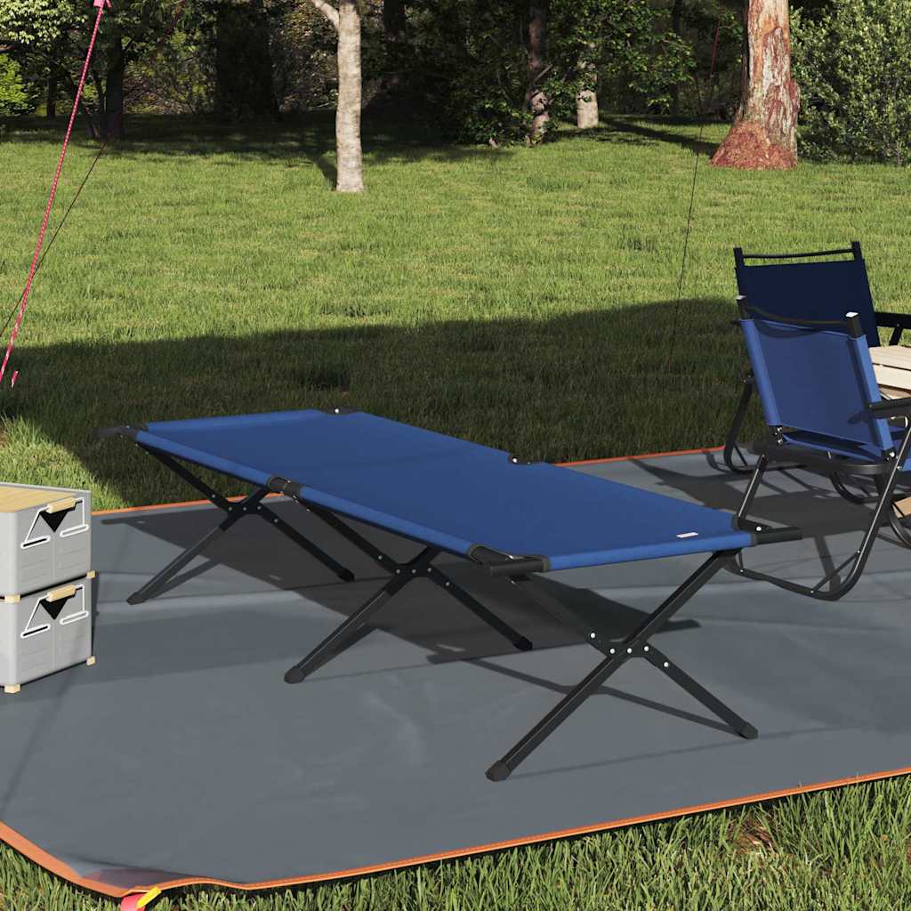 Opvouwbaar Camping Bed Blauw 210 x 80 x 46 cm Oxford stof is nu te koop bij PeponiXL, paradijselijk wonen!