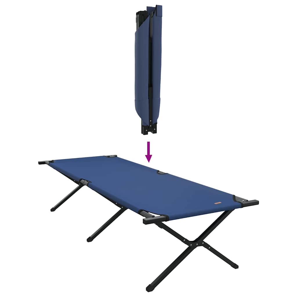 Opvouwbaar Camping Bed Blauw 210 x 80 x 46 cm Oxford stof is nu te koop bij PeponiXL, paradijselijk wonen!