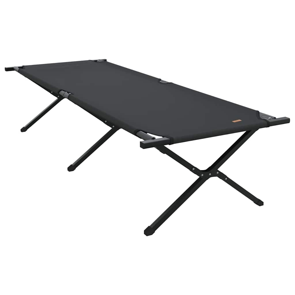 Opvouwbaar Camping Bed Zwart 210 x 80 x 46 cm Oxford stof is nu te koop bij PeponiXL, paradijselijk wonen!