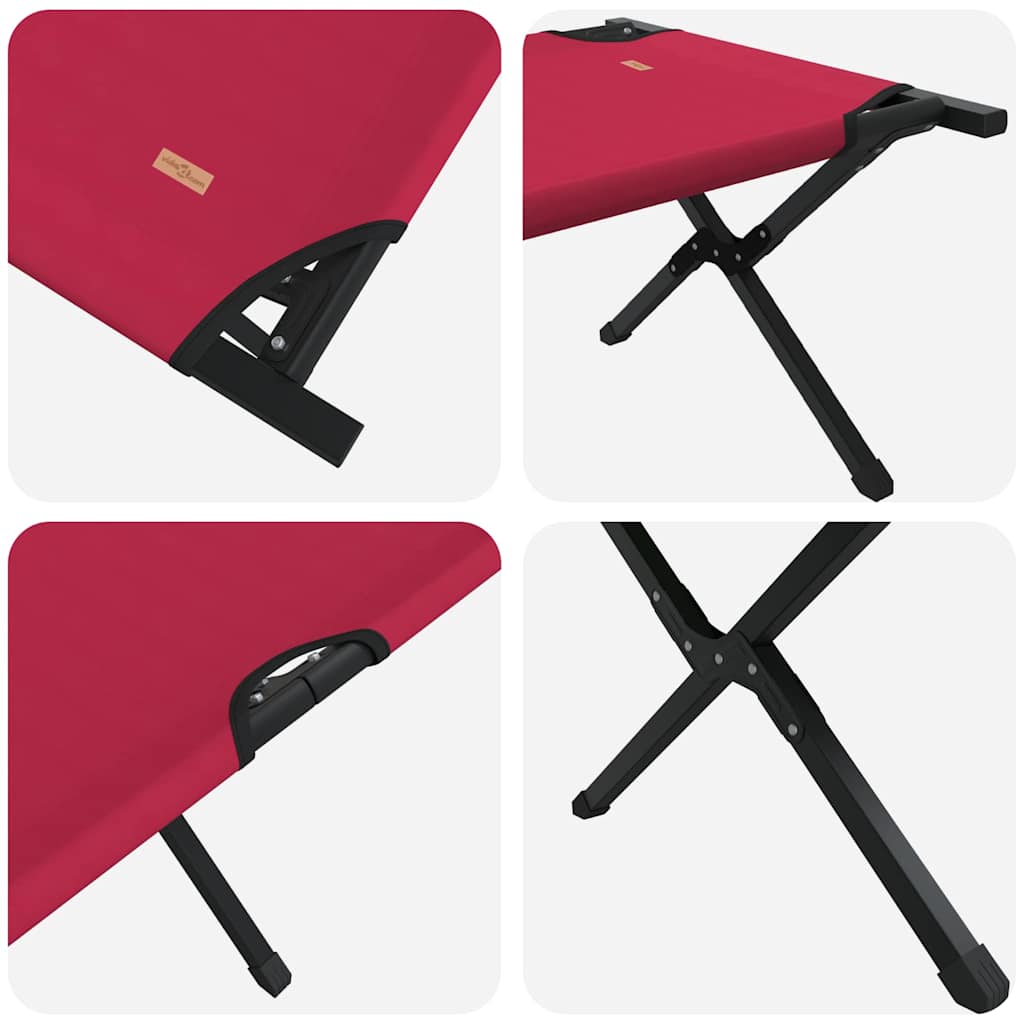 Opvouwbaar Camping Bed Rood 210 x 80 x 46 cm Oxford stof is nu te koop bij PeponiXL, paradijselijk wonen!