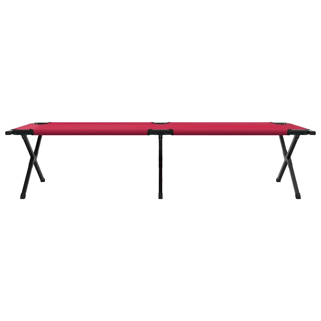 Opvouwbaar Camping Bed Rood 210 x 80 x 46 cm Oxford stof is nu te koop bij PeponiXL, paradijselijk wonen!