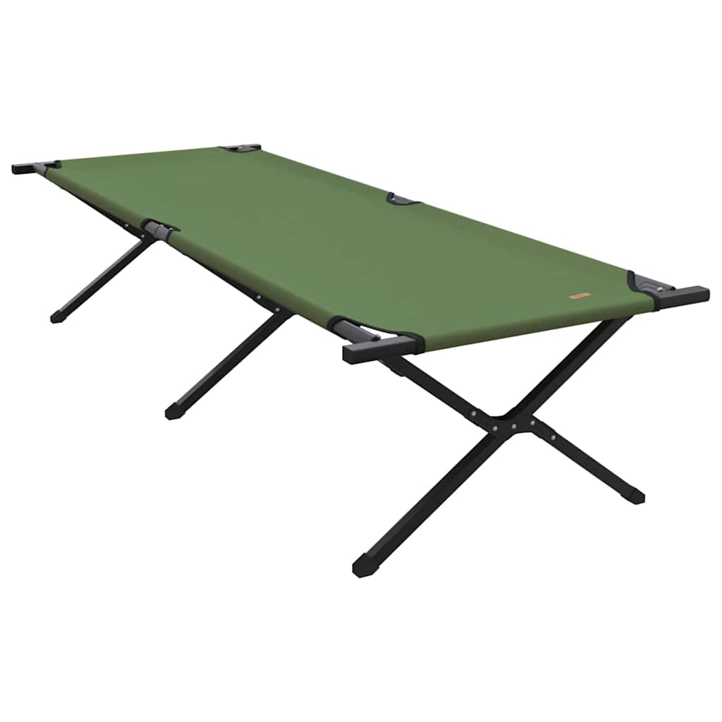 Opvouwbaar Camping Bed Groen 210 x 80 x 46 cm Oxford stof is nu te koop bij PeponiXL, paradijselijk wonen!