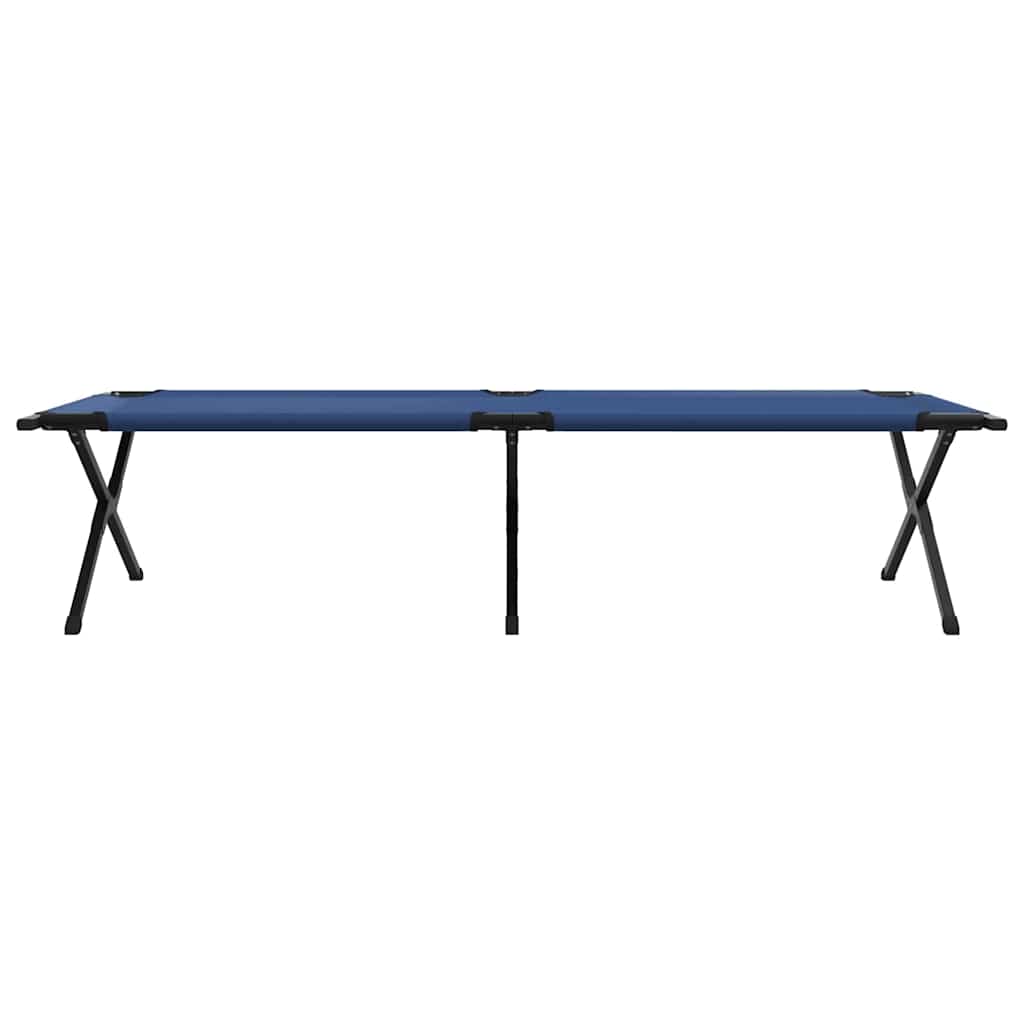 Opvouwbaar Camping Bed 2 pcs Blauw 210 x 80 x 46 cm Oxford stof is nu te koop bij PeponiXL, paradijselijk wonen!