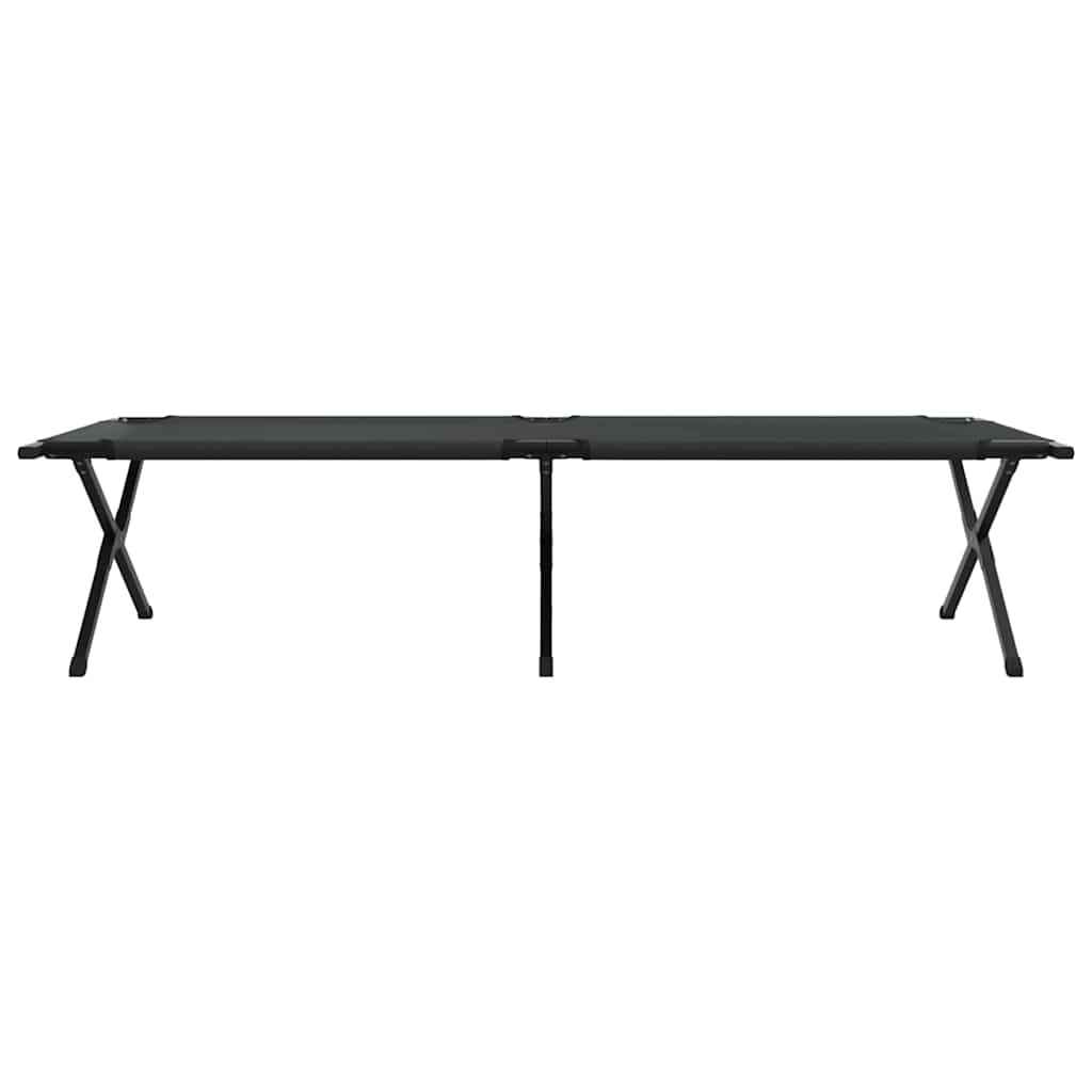 Opvouwbaar Camping Bed 2 pcs Zwart 210 x 80 x 46 cm Oxford stof is nu te koop bij PeponiXL, paradijselijk wonen!