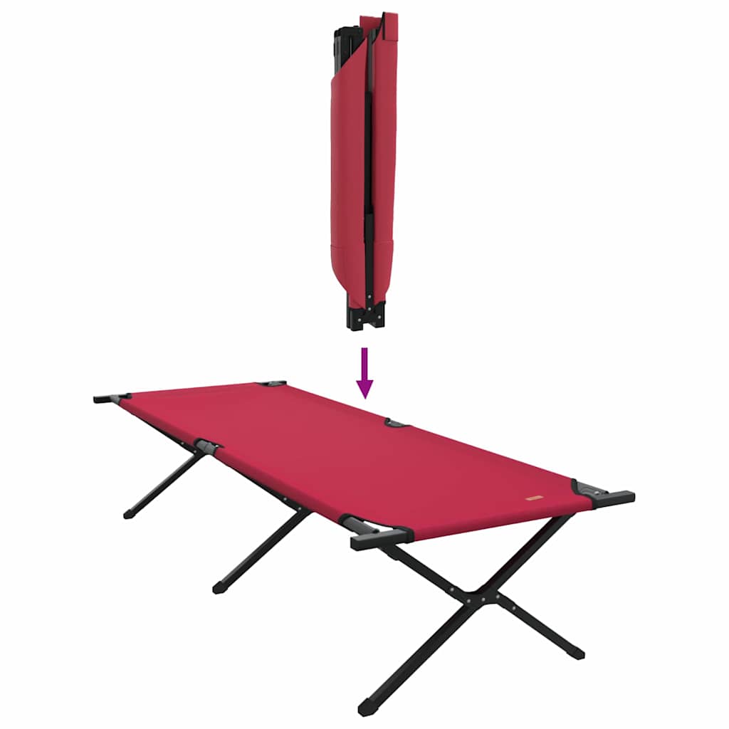 Opvouwbaar Camping Bed 2 pcs Rood 210 x 80 x 46 cm Oxford stof is nu te koop bij PeponiXL, paradijselijk wonen!