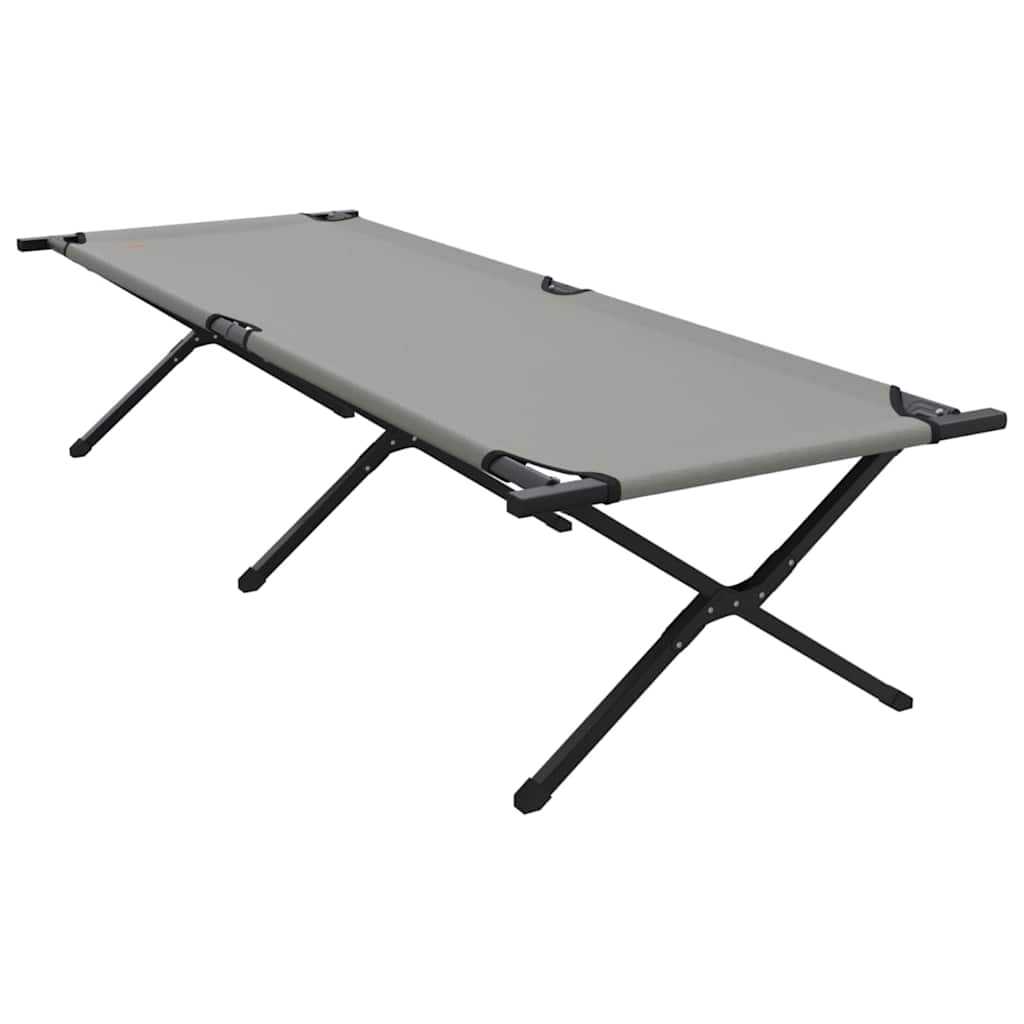 Opvouwbaar Camping Bed 2 pcs Grijs 210 x 80 x 46 cm Oxford stof is nu te koop bij PeponiXL, paradijselijk wonen!