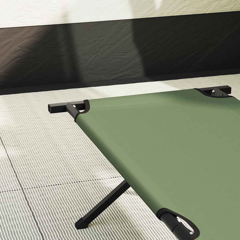 Opvouwbaar Camping Bed 2 pcs Groen 210 x 80 x 46 cm Oxford stof is nu te koop bij PeponiXL, paradijselijk wonen!