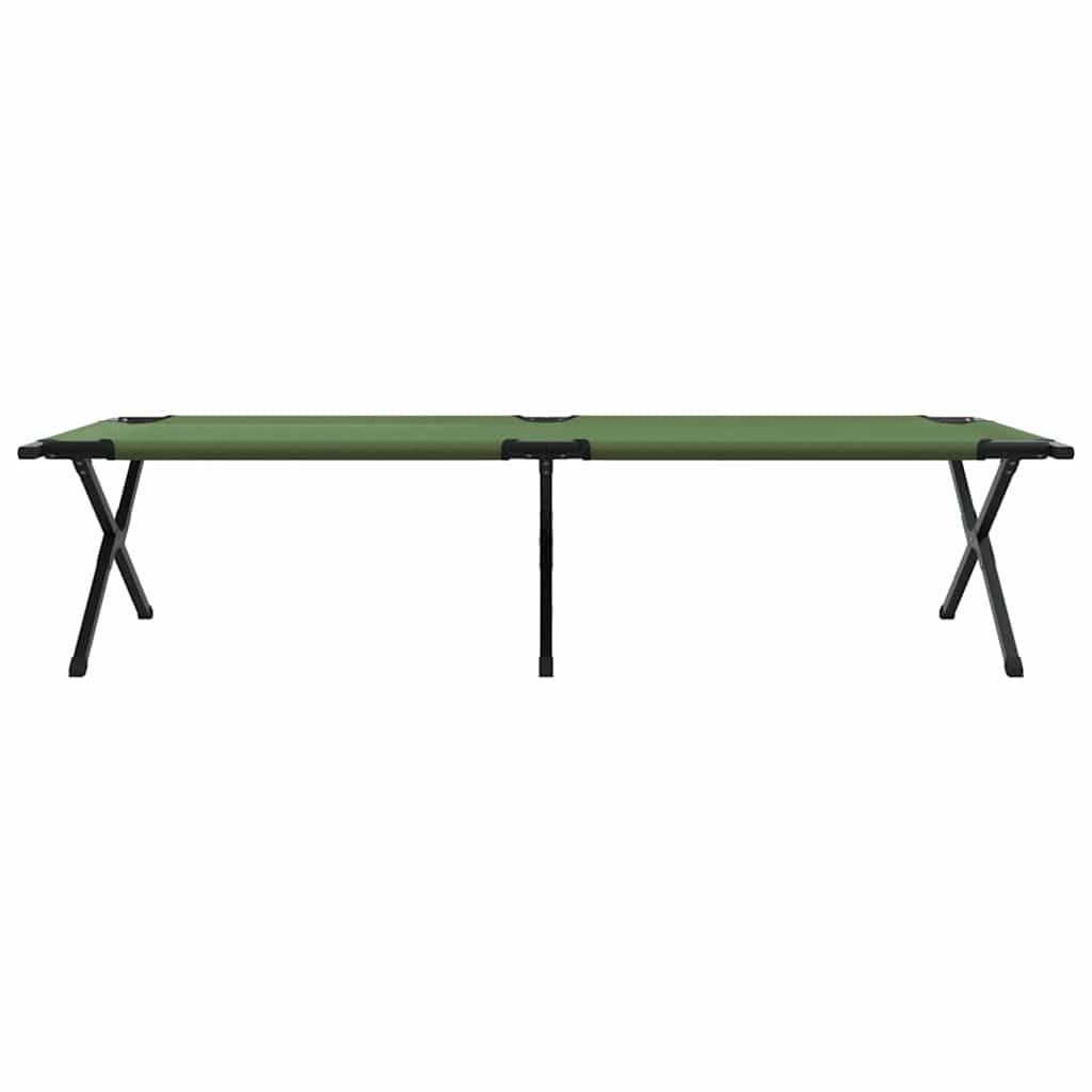 Opvouwbaar Camping Bed 2 pcs Groen 210 x 80 x 46 cm Oxford stof is nu te koop bij PeponiXL, paradijselijk wonen!