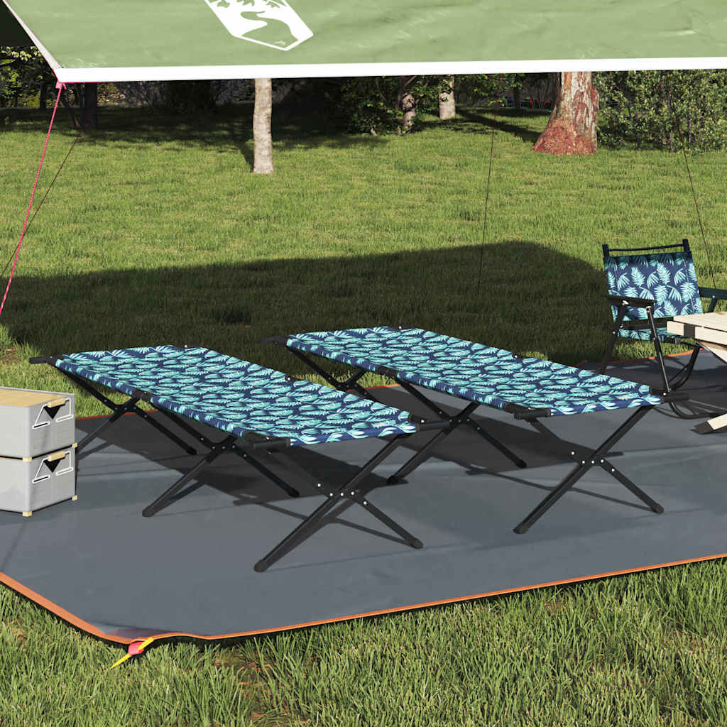 Opvouwbaar Camping Bed Blad 2 pcs Bossen 210 x 80 x 46 cm is nu te koop bij PeponiXL, paradijselijk wonen!