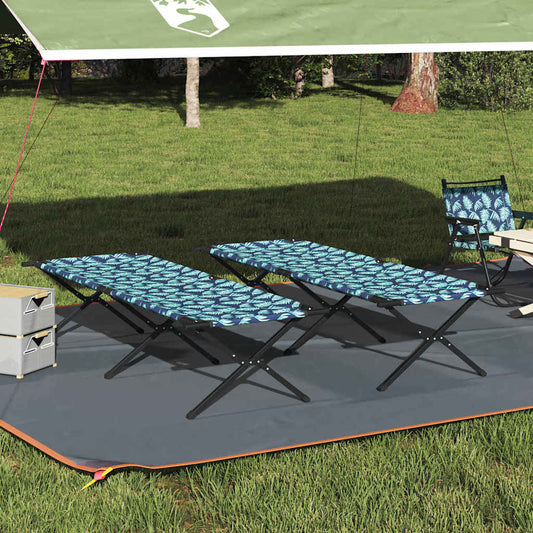 Opvouwbaar Camping Bed Blad 2 pcs Bossen 210 x 80 x 46 cm is nu te koop bij PeponiXL, paradijselijk wonen!