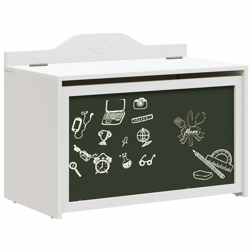 Doos met opslag en een krijtbord aan de voorkant ROROS Wit is nu te koop bij PeponiXL, paradijselijk wonen!