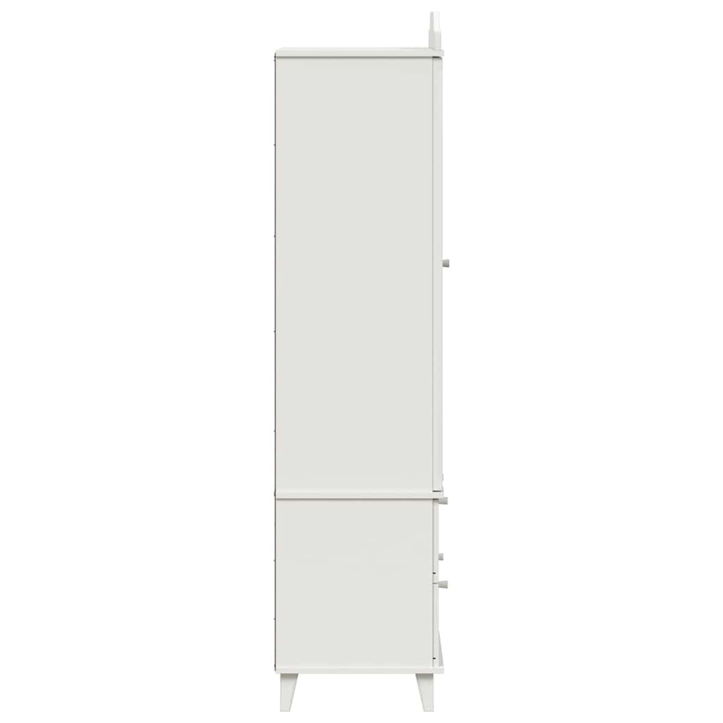 Krijtbord Kast met lade ROROS Wit 90 x 45 x 180 cm Bewerkt hout is nu te koop bij PeponiXL, paradijselijk wonen!