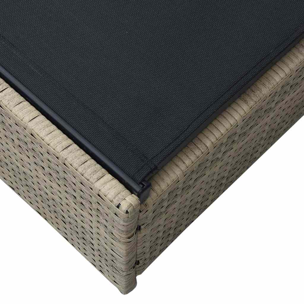 Ligstoel Beige 200.5 x 70 x 75 cm poly rattan is nu te koop bij PeponiXL, paradijselijk wonen!