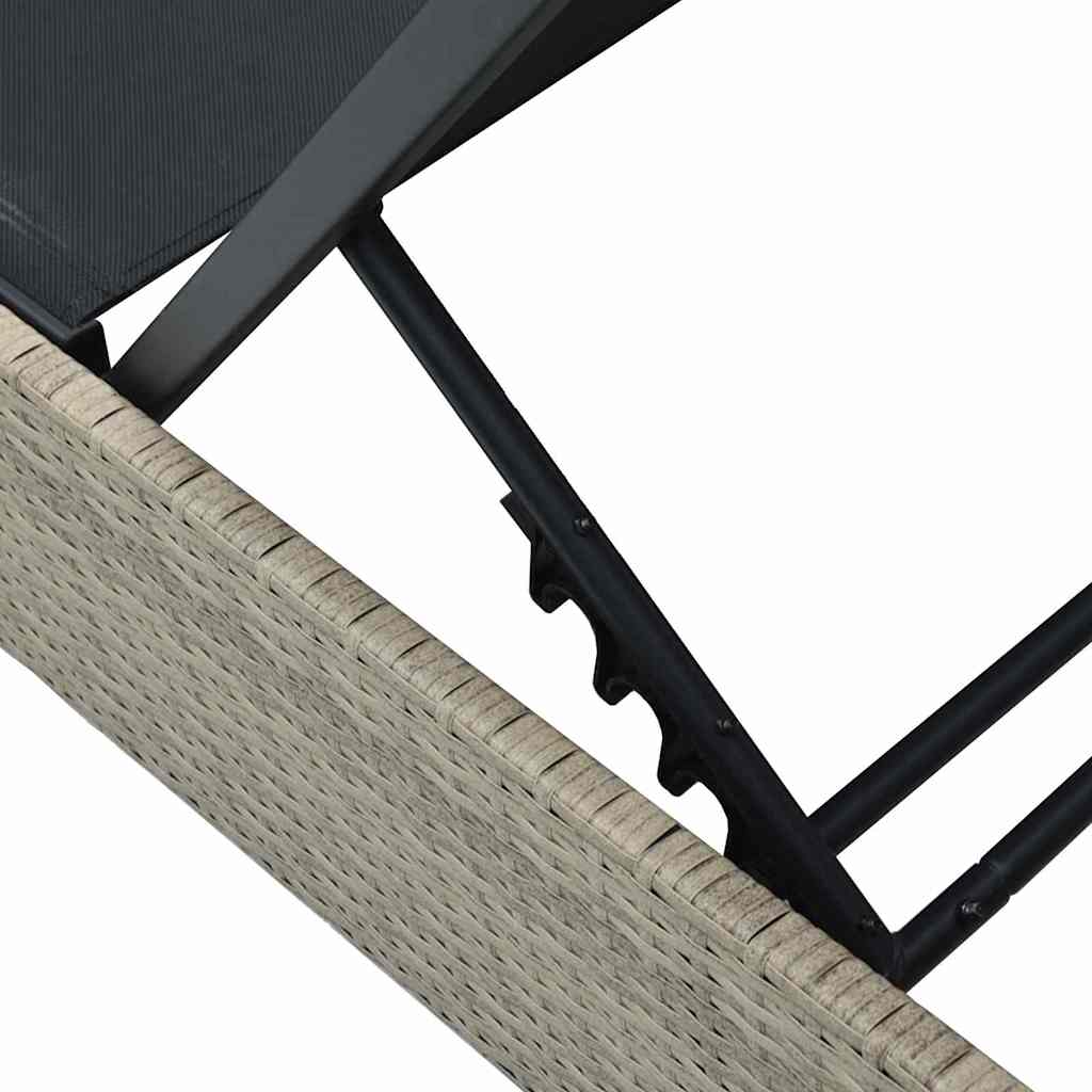 Ligstoel Beige 200.5 x 70 x 75 cm poly rattan is nu te koop bij PeponiXL, paradijselijk wonen!