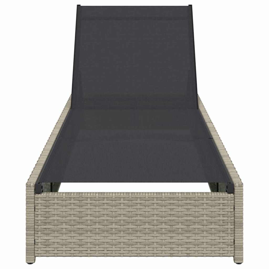 Ligstoel Beige 200.5 x 70 x 75 cm poly rattan is nu te koop bij PeponiXL, paradijselijk wonen!