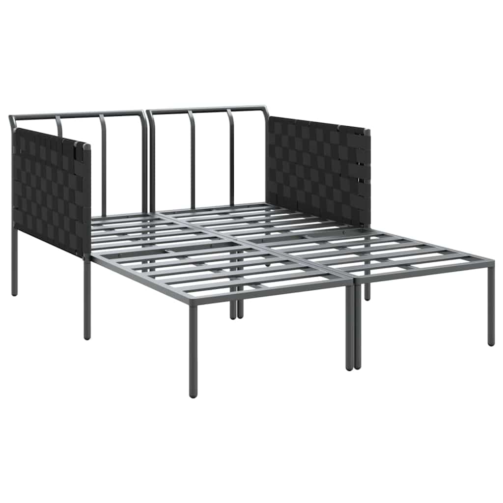 Ligstoel Antraciet 153 x 115 x 69.5 cm Gepoedercoat staal is nu te koop bij PeponiXL, paradijselijk wonen!