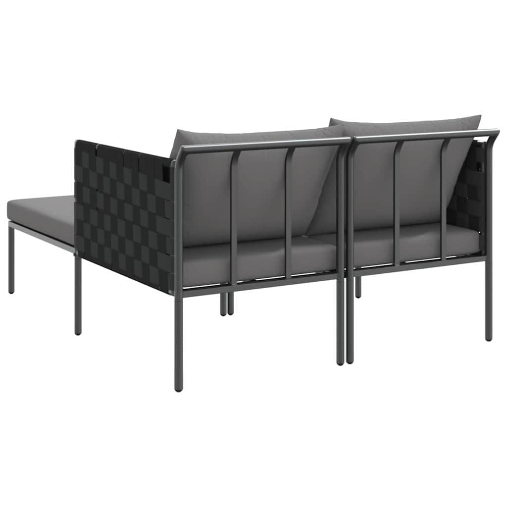 Ligstoel Antraciet 153 x 115 x 69.5 cm Gepoedercoat staal is nu te koop bij PeponiXL, paradijselijk wonen!