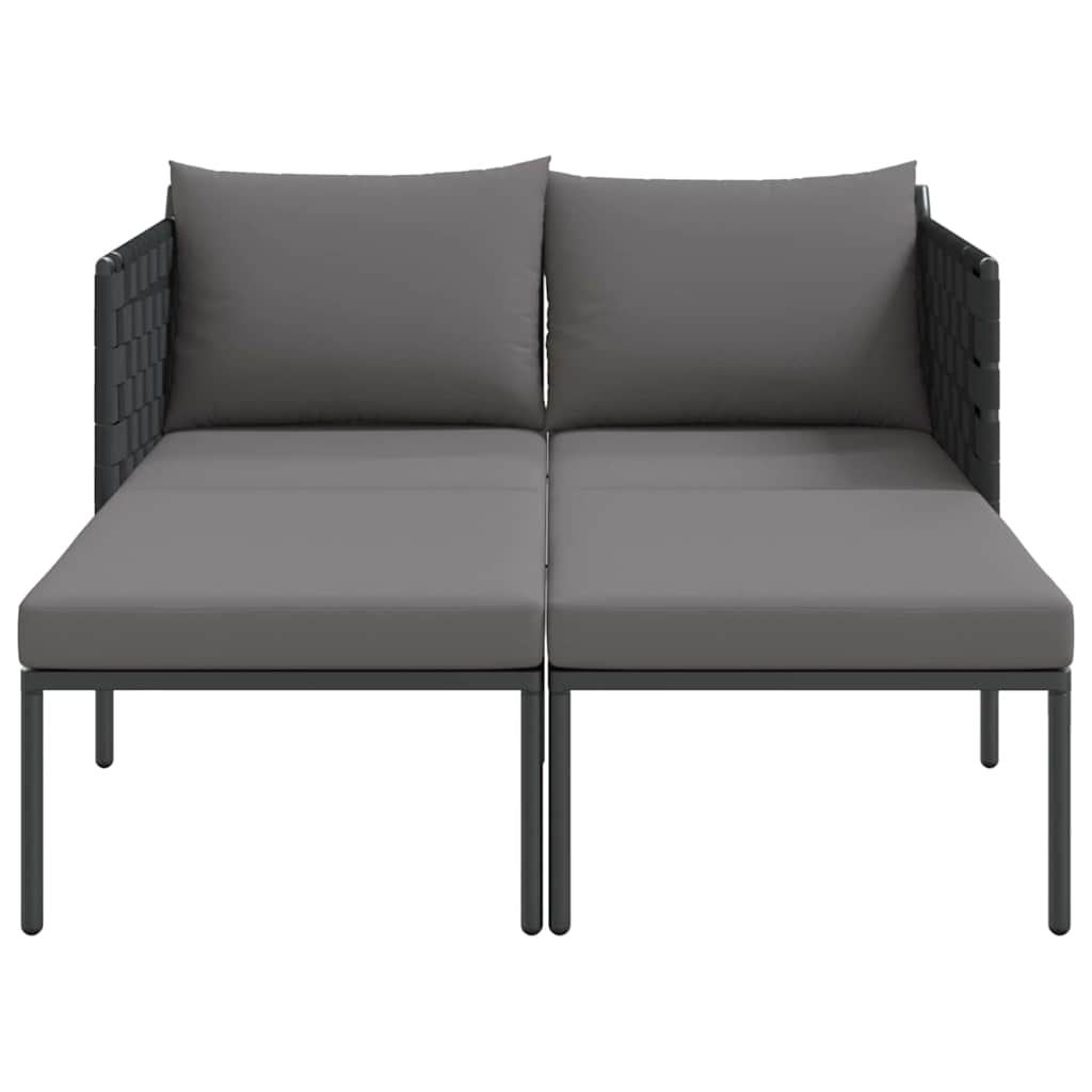 Ligstoel Antraciet 153 x 115 x 69.5 cm Gepoedercoat staal is nu te koop bij PeponiXL, paradijselijk wonen!