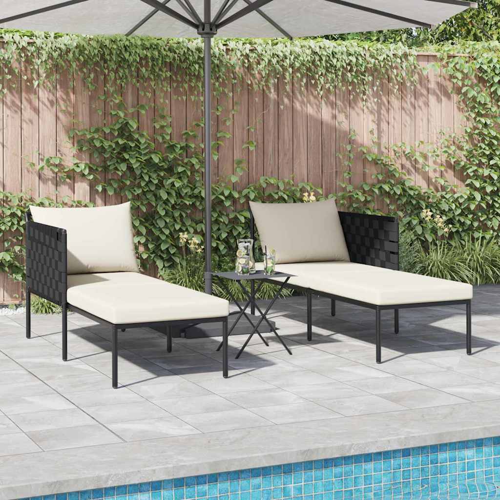 Ligstoel Antraciet 153 x 115 x 69.5 cm Gepoedercoat staal is nu te koop bij PeponiXL, paradijselijk wonen!