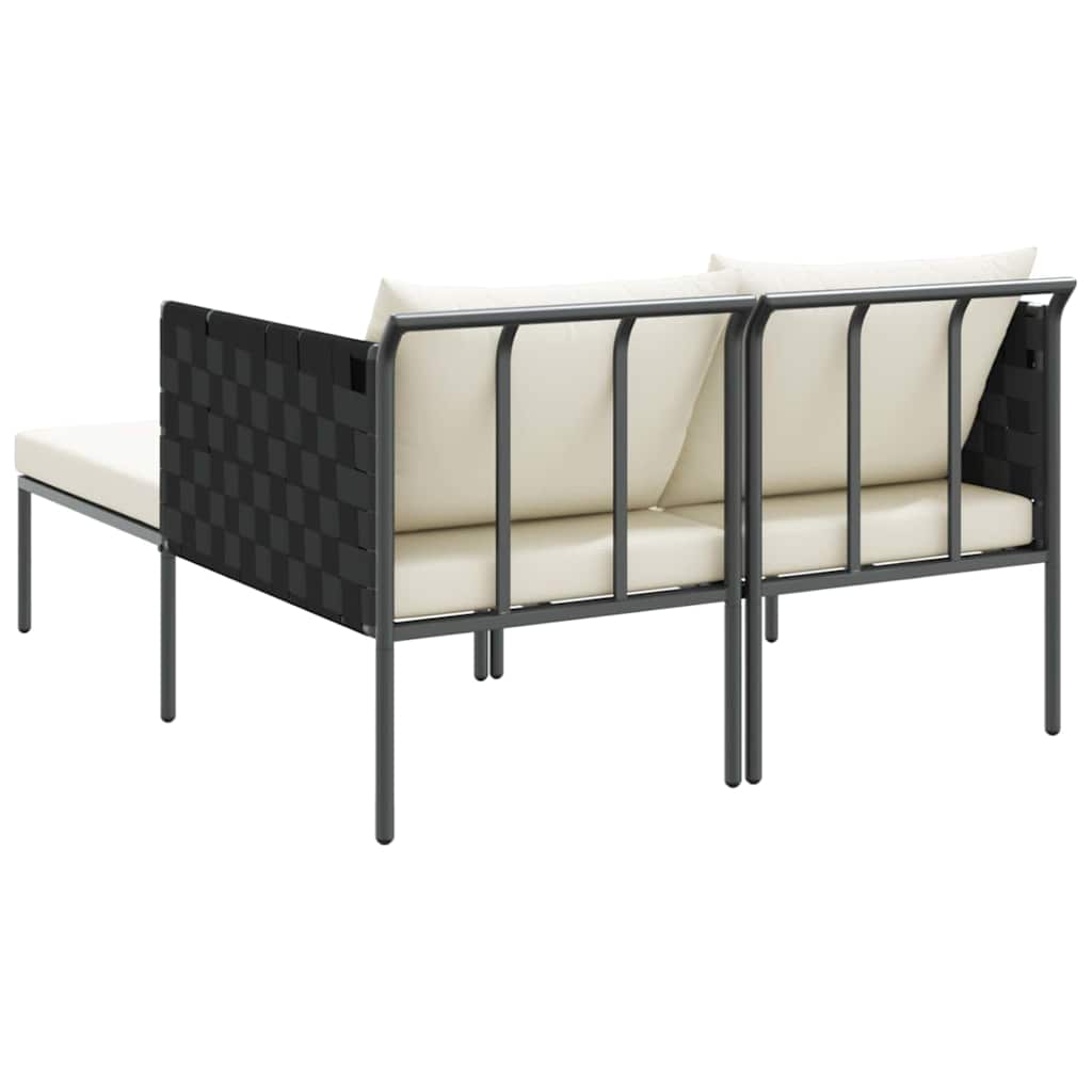 Ligstoel Antraciet 153 x 115 x 69.5 cm Gepoedercoat staal is nu te koop bij PeponiXL, paradijselijk wonen!