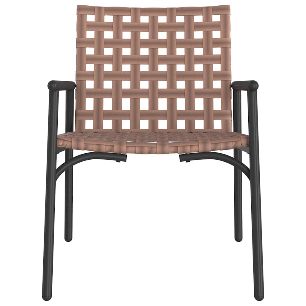 Tuinstoel 2 pcs Bruin 78 x 55,5 x 75,5 cm poly rattan is nu te koop bij PeponiXL, paradijselijk wonen!