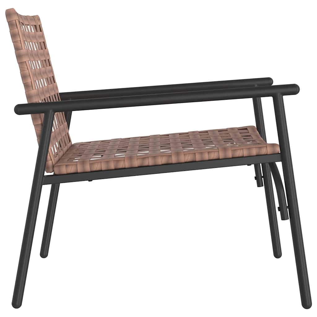 Tuinstoel 2 pcs Bruin 78 x 55,5 x 75,5 cm poly rattan is nu te koop bij PeponiXL, paradijselijk wonen!
