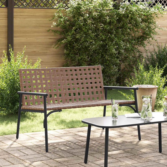 Tuinstoel Bruin 110,5 x 79 x 75,5 cm poly rattan is nu te koop bij PeponiXL, paradijselijk wonen!