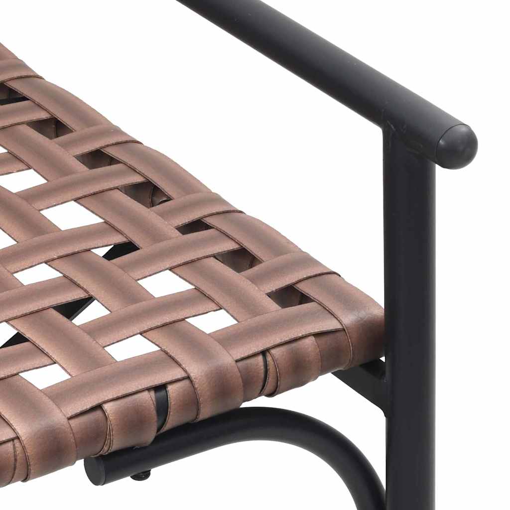 Tuin eettafelset 4 pcs Bruin poly rattan is nu te koop bij PeponiXL, paradijselijk wonen!