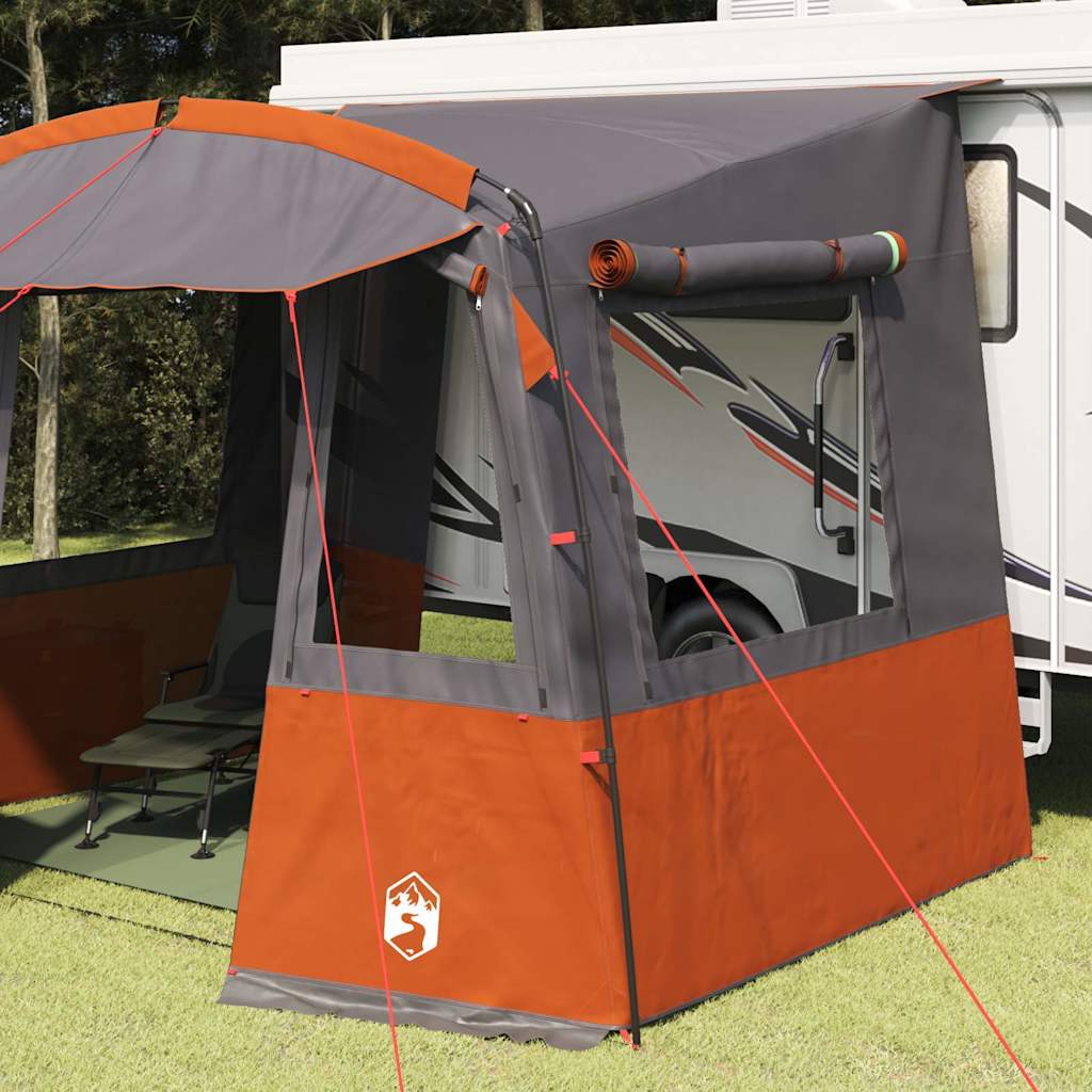 Achterkleptent voor Caravan Grijs en Oranje 352 x 250 x 240 cm is nu te koop bij PeponiXL, paradijselijk wonen!