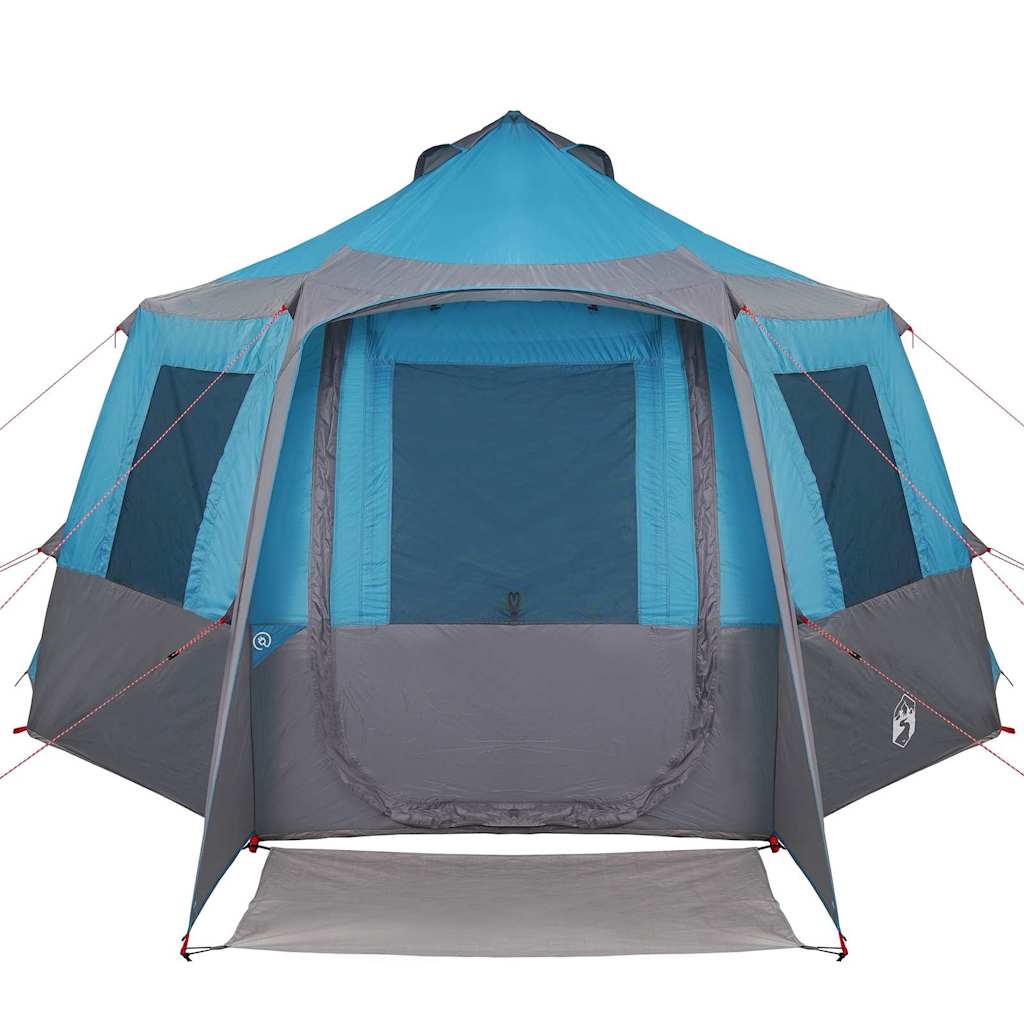 Cabin Tent 12-Person met dak Blauw en Grijs 405 x 405 x 273 cm is nu te koop bij PeponiXL, paradijselijk wonen!
