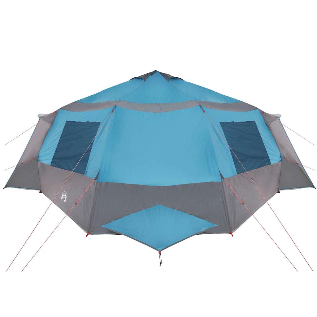 Cabin Tent 12-Person met dak Blauw en Grijs 405 x 405 x 273 cm is nu te koop bij PeponiXL, paradijselijk wonen!