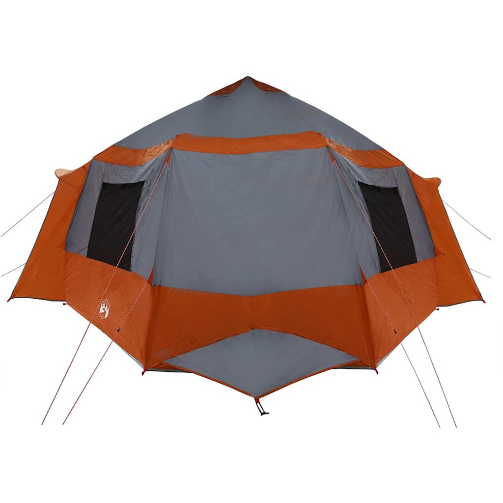 Cabin Tent 12-Person met dak Grijs en Oranje 405 x 405 x 273 cm is nu te koop bij PeponiXL, paradijselijk wonen!