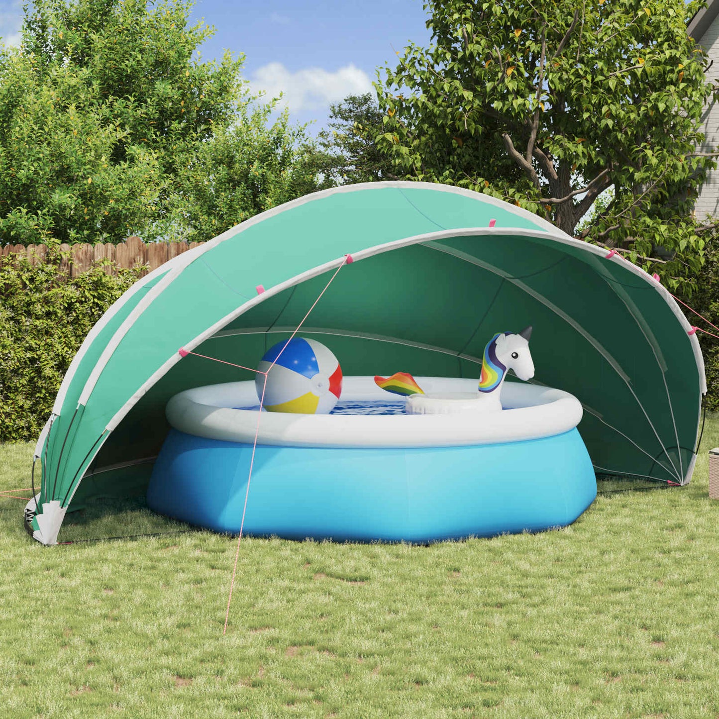 Pooldome Blauw 546 x 516 x 250 cm 185T polyester met PU-coating is nu te koop bij PeponiXL, paradijselijk wonen!